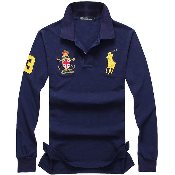 

2019 men de igner hoodie pullover lapel de igner polo hirt men long leeve big hor e weat hirt american tyle print letter, Black