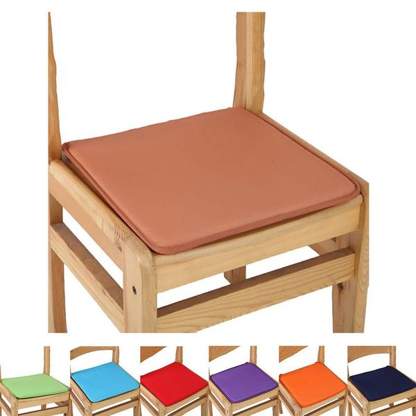 

solid color soft seat pad indoor dining garden patio home office kitchen chair seat pads cushion tie-on type 40x40cm