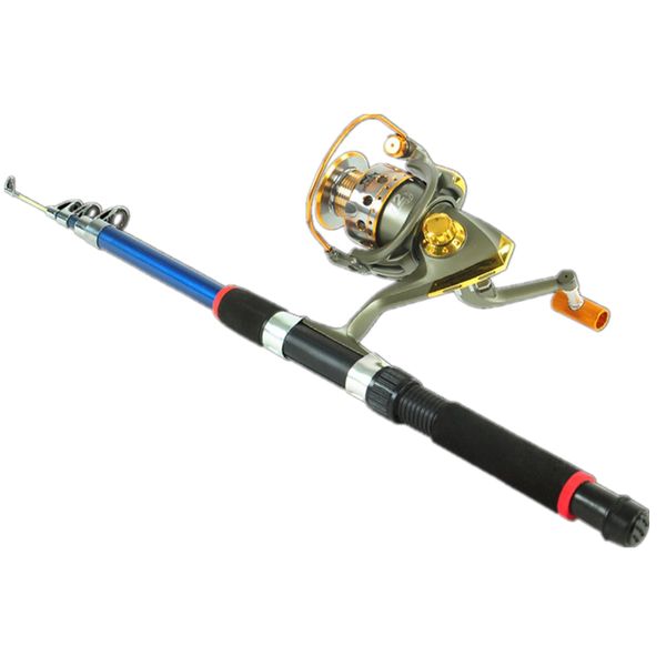 

outad 2.4m/2.7m/3m fiberglass fishing rod combo set folding fishing pole with 200 reel tools kits