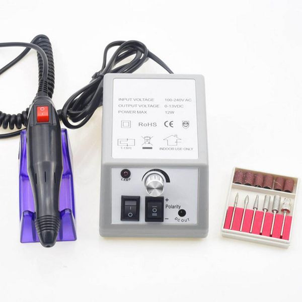 Nail Polisher Electric Nail Drill Manicure Set File Grey Nail Pen Machine Set Kit con spina europea Spedizione gratuita