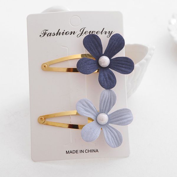

2pcs kids girls pearl flower hair clip girls kids hairpin accessories for children hair barrette hairclip headdress headwear, Slivery;white