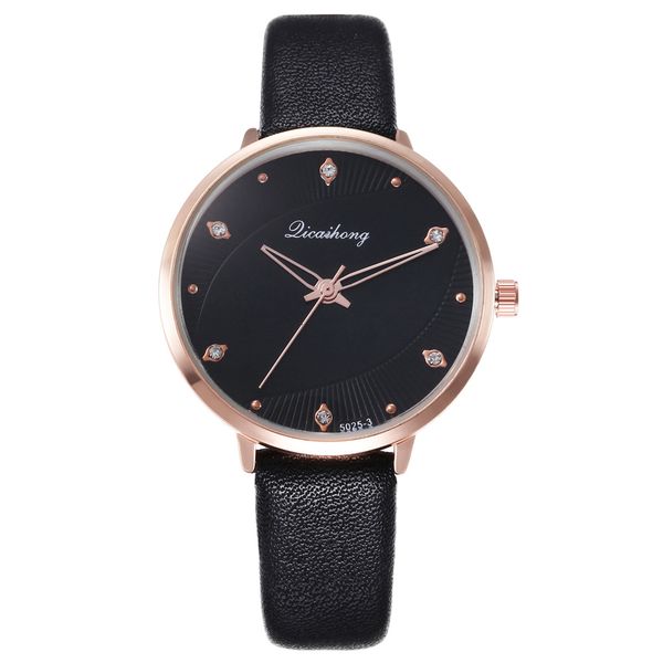

women leather moving diamond marble dial watch casual luxury ladies quartz analog watches, Slivery;brown