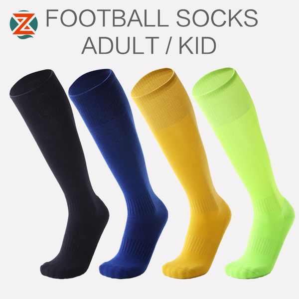 

Дети Профессиональные Спортивные Футбольные Носки Чистый Цвет Колено Высокий Че