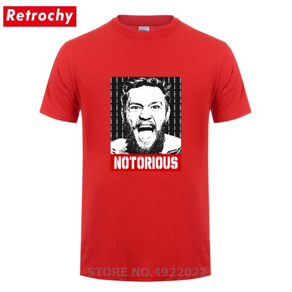 

the notorious conor mcgregor men t shirt new fashion o-neck cotton short sleeve t-shirt the king of mma conor tshirt hipster tee, White;black