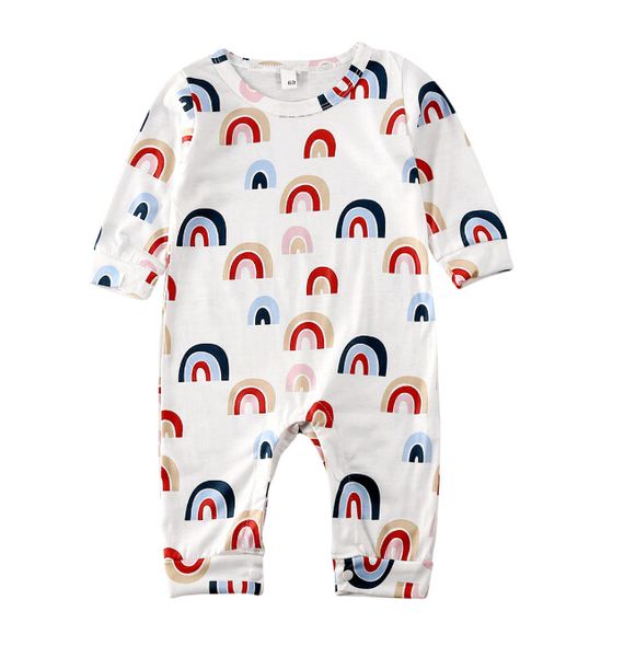 

baby romper 2020 new baby girls rainbow long sleeve romper cotton kids long sleeve clothes outfits 0-12m, Blue