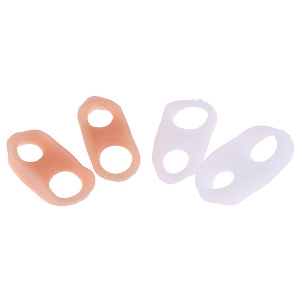 

1pair silicone gel small toe separator for prevent toe overlap hallux valgus corrector thumb protection orthopedic inserts pads, Black