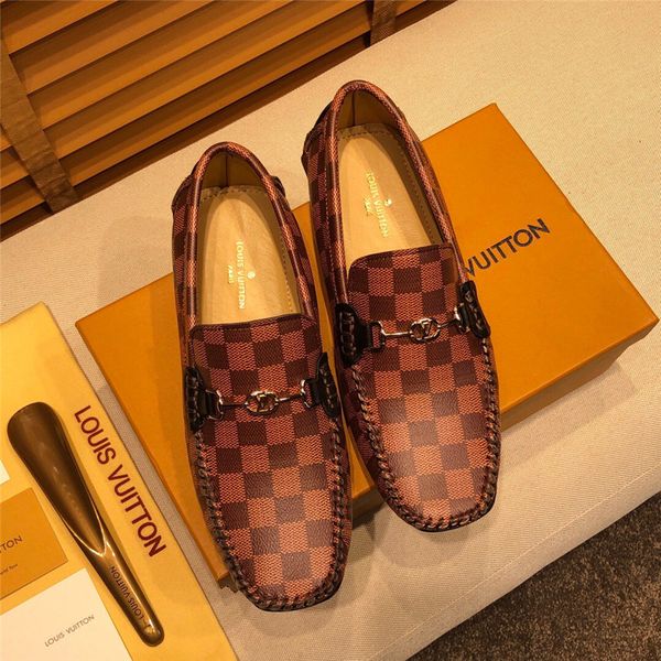 

19ss 2019 new men shoes casual leather breathable moccasins loafers male flats shoes luxury fashion slip on driving shoes big size 46, Black