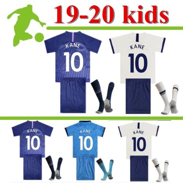 

19 20 spurs man and kids home soccer jersey 2019 2020 tottenhames kane son alderweireld eriksen dele home away child socks football shirt, Black;yellow