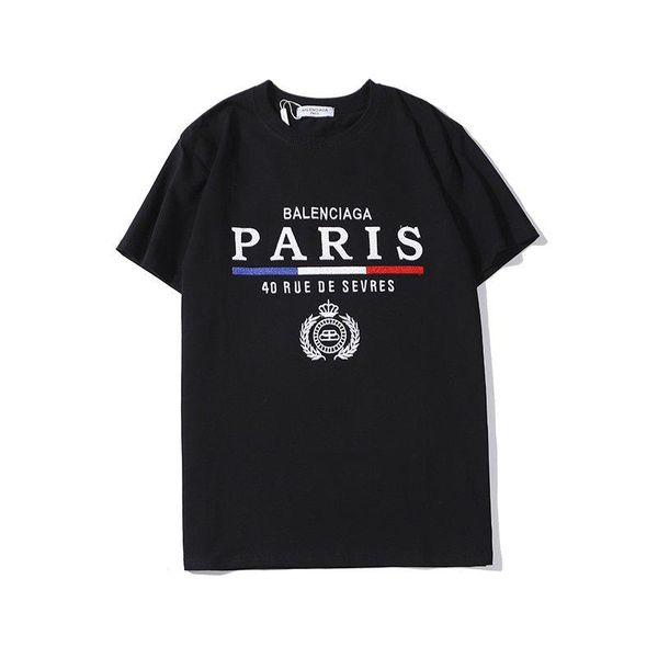 

20ss luxury men women t-shirt letter print paris star streetwear t shirts hip hop kanye men clothes cotton tee chb03, White