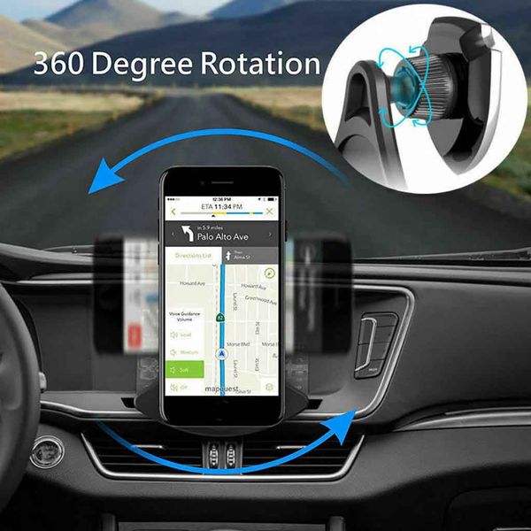 

360Â° rotating cd slot mount stand magnetic for cell accessories universal car phone holder y20