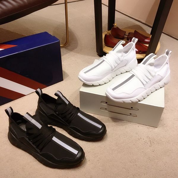 

fashion paris designer shoes brand flats trainers casual shoes for men party lovers party dresses leather sneakers shoe, Black