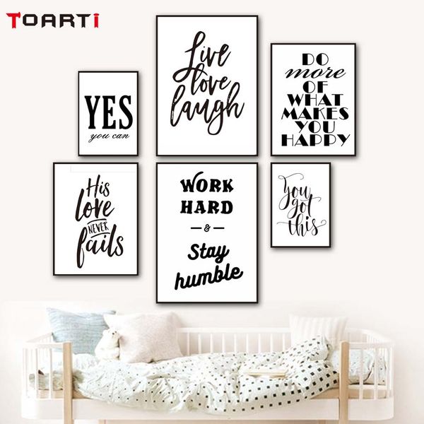 

work hard inspiring life quotes wall painting canvas poster modern artwork murals charts modular wall pictures bedroom decor