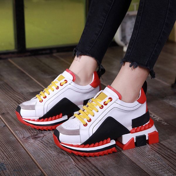 

women basketball shoes new arrival leather sports classic shoes running jogging great quality platform casual women shoes size 35-42 type1, Black