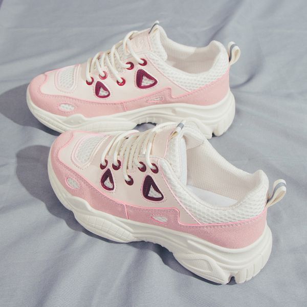 

spring and autumn 2019 new fashioned casual shoes with thick bottoms, Black