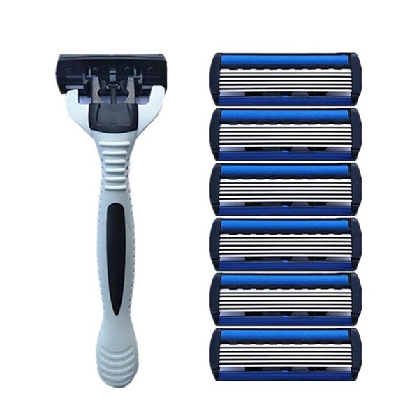 

1+4 combo set men safety traditional classic 6 layers shaving hair blade razor manual stainless steel shaving hair blade