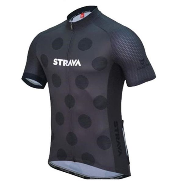 

2019 team strava summer men's short sleeve cycling jerseys bike clothing shirts mtb quick dry bicycle wear ropa ciclismo hombre, Black;red