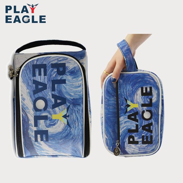 

playeagle golf blue starry night shoes bag outdoors handbag mini pouch