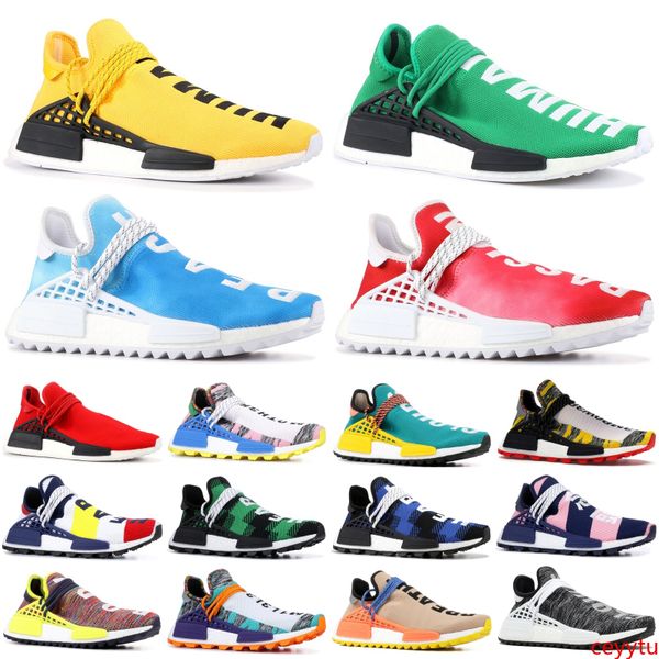 

2019 human race nmd pharrell williams hu solar pack orange yellow nobel ink scarlet bbc mens womens designer sneakers us 5-11.5
