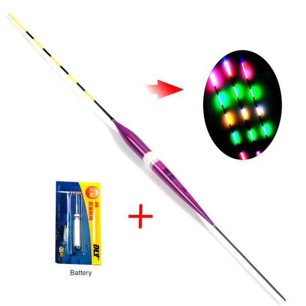 

new led electronic fishing float with battery night floats balsa wood night vision electric float fishing tackle luminous