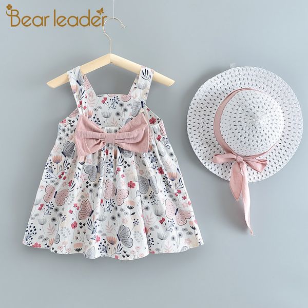 

bear leader toddler baby dresses 2020 new summer newbron baby flowers princess dresses cute bowtie costumes kids girls vestidos, Red;yellow