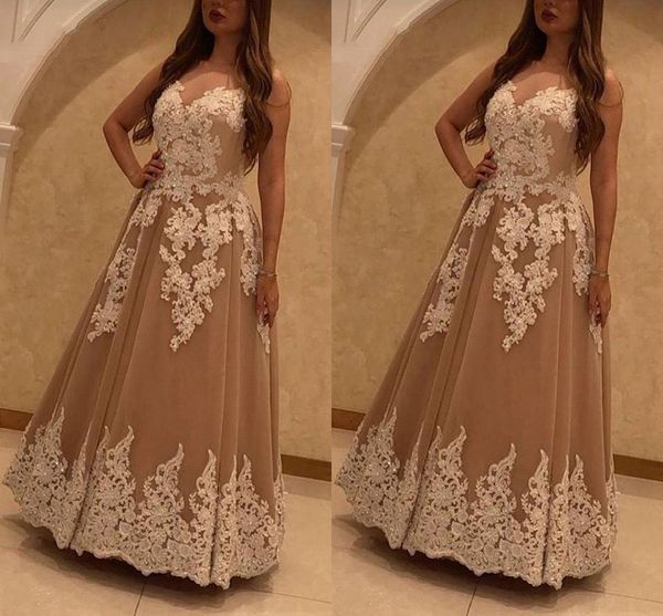 

champagne nude strapless dresses evening wear 2019 applique beaded sequins open back tulle formal elgeant robes de cocktail party prom dress, Black;red