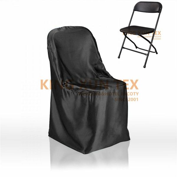 

folding banquet wedding satin chair cover dining christmas event decoration