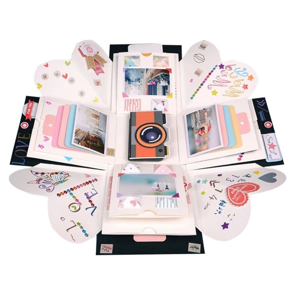 

diy lovers creative p handmade explosion gift box for family friends gift scrapbook festival valentine's day gifts