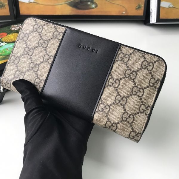 

2020 женщин держатели кожаный бумажник моды женщина new long zipper wallet клип yunhui05, Black