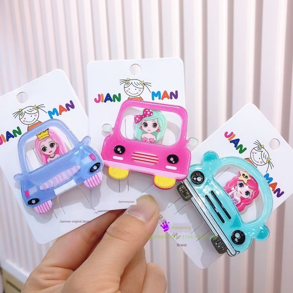 

cute car mermaid hairpin acrylic girl cute baby style side accessories accessories clip clip, Slivery;white
