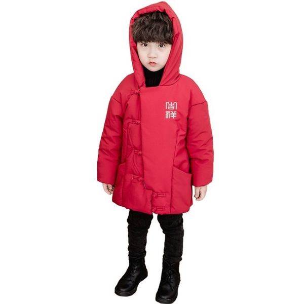 

winter coat for kids new style winter coat boys thick chinese-style clothing new years kids down jacket, Blue;gray