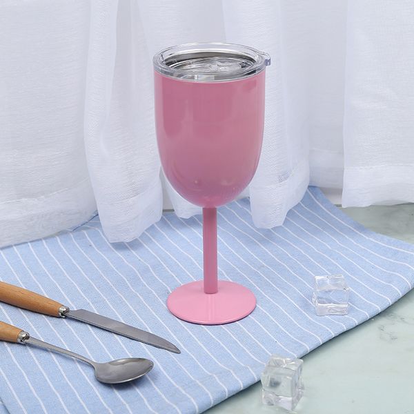 

10oz цвет вакуумной изоляцией кружки eggshell черешка вина бокалы для шампанского из нержавеющей стали кубки коктейль пиво tumblerstall бока