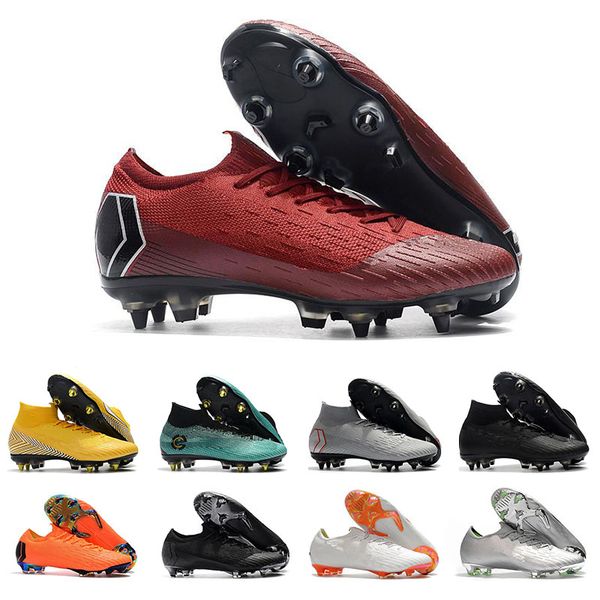 

2019 Mens Soccer Cleats Mercurial Superfly Ronalro FG Indoor Soccer Shoes Football Boots Cr7 Boots Rising Fast Cheap Sneakers 39-46
