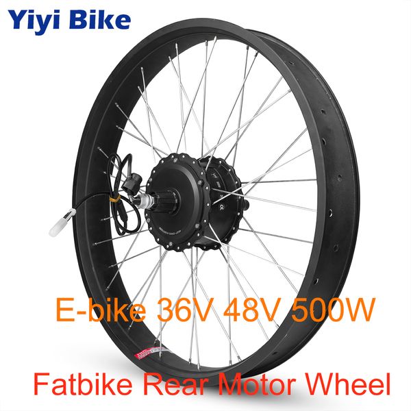

36v 48v 500w fat bike electric bike conversion kit bldc motor cassette screw 20 26 inch 700c rear motorwheel direct drive motor