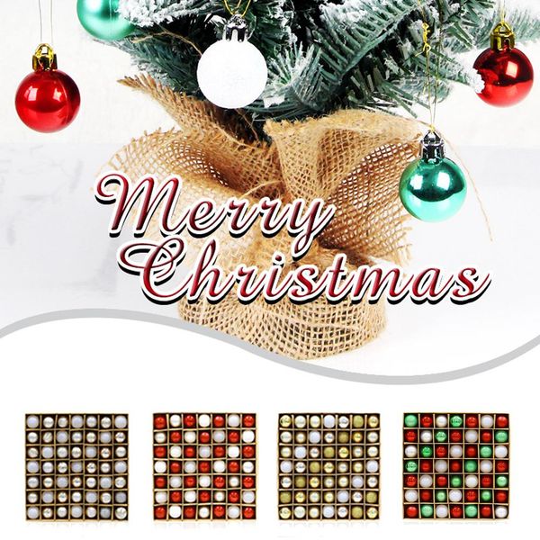 

49pcs/lot 30mm christmas tree decor ball bauble xmas party hanging ball ornament for home christmas decorations gift mix color
