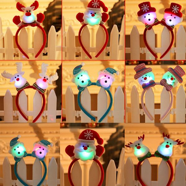 

headband snowman led flashing light up kids toys party decoration glowing headband christmas halloween navidad
