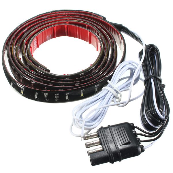 

5 function 90 led strip tailgate bar brake signal light led flexible car signal lamp driving brake reverse turn light