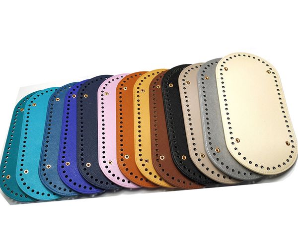

2pcs handmade diy 25cm 25*12cm oval rivet replacement bag handbag tray bottom knitting accessories, Black
