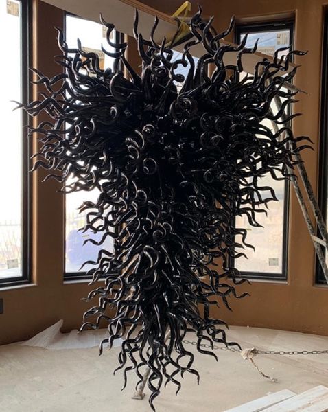 

lamps black chandeliers indoor pendant lighting hand blown led murano glass chandelier light for living room bedroom hall