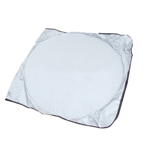 

front car window coated silver round folding shade auto sun visor sun protection oxford cloth dust resistant car accessories