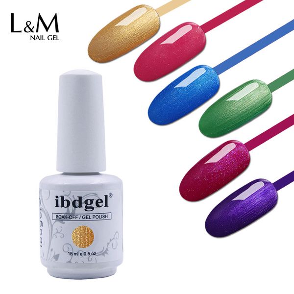 

12 pcs/set ibdgel brand wholesale art nail gel polish hight quality shimmer forest color gel seires uv soak off led, Red;pink