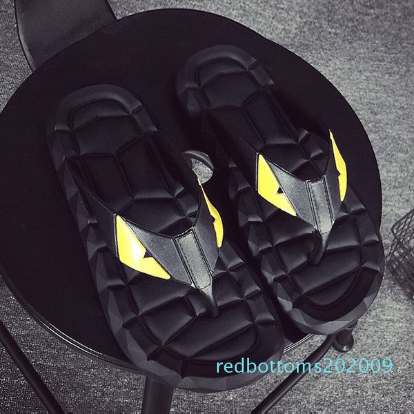 

2018 super monster men slides thick soled slippers summer platform sandals women shoes flip flops zapatillas mujer r09, Black