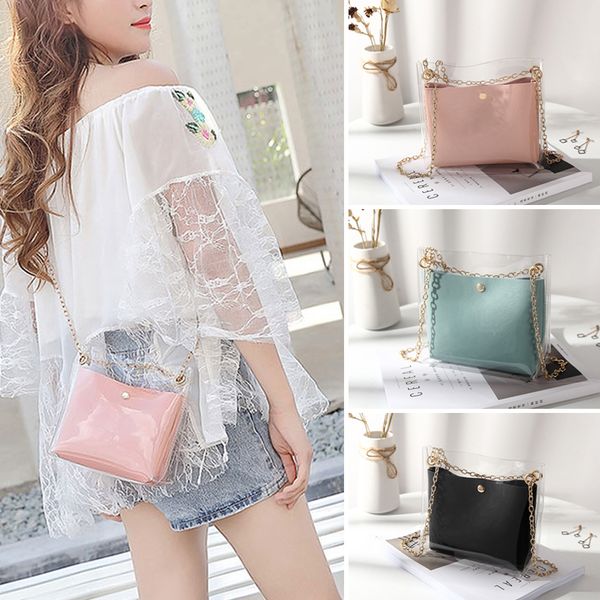 

женщины прозрачный crossbody сумка девушка желе конфеты сумки на ремне сумки