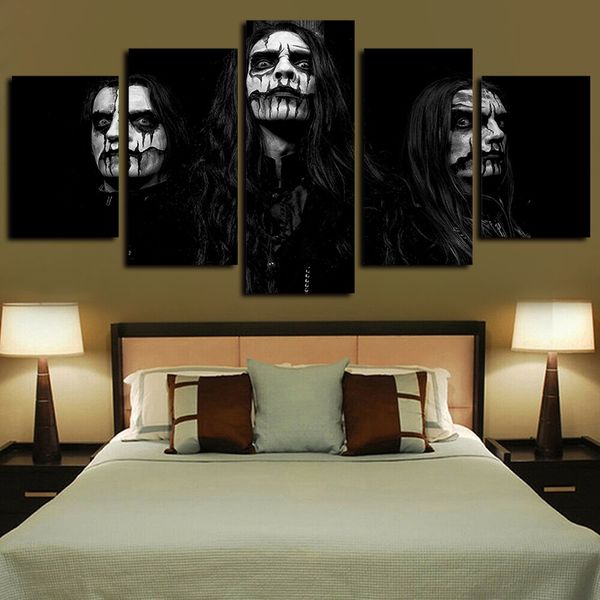 

5 panels day of the dead face group painting artworks giclee canvas wall art for home decor abstract poster canvas print oil painting