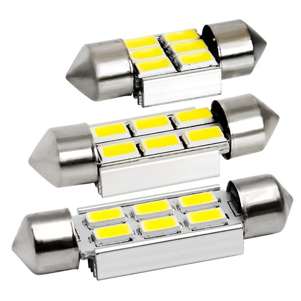 

festoon canbus 31mm 36mm 39mm led bulb 6 smd 5630 5730 no error c5w car dome light auto interior map roof reading lamp 12v white