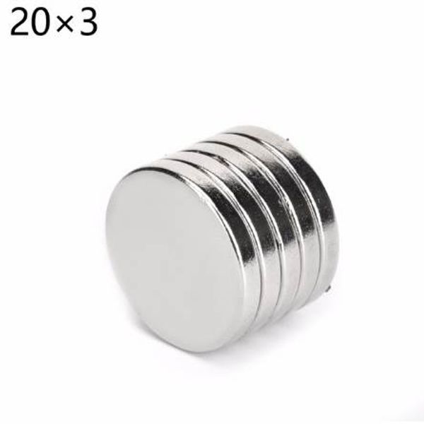 10 Stück 20 mm x 3 mm N35 Mini Super Strong Rare Earth Kühlschrank Permanentmagnet 20*3 20x3 kleiner runder Neodym-Magnet