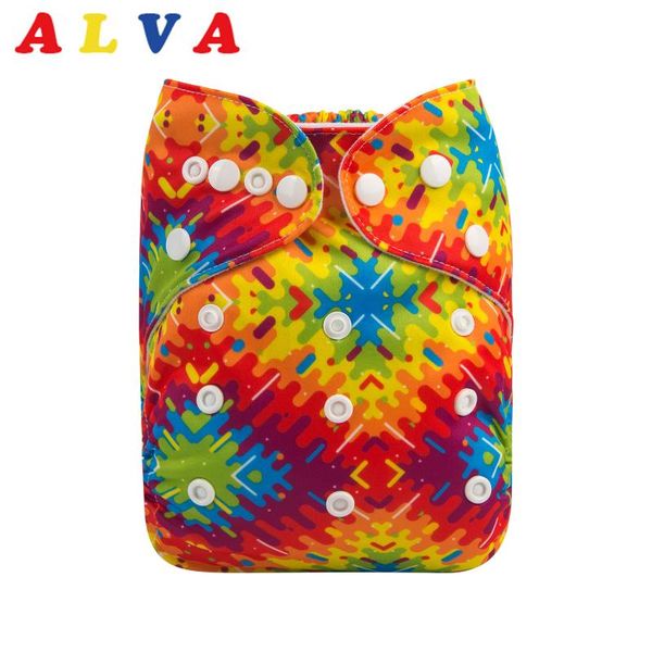

2020 alvababy cloth diaper new printed nappy for babies with microfiber insert