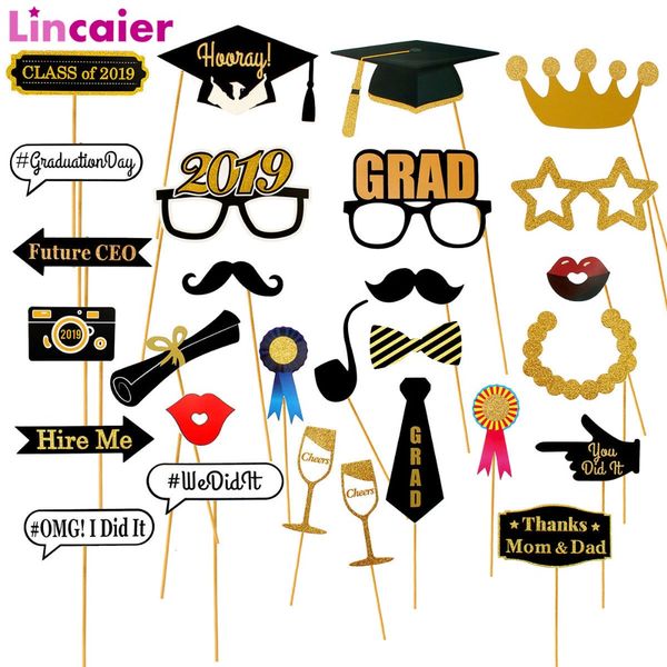 Lincaier Photo Booth Props 2019 Graduation Party Decoration