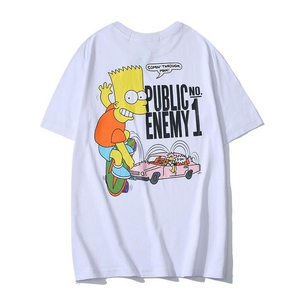 

for men and women 2020 fashion summer t-shirt with geometric tee letter print crew neck t shirts short sleeve female short tee -xxl76764, White