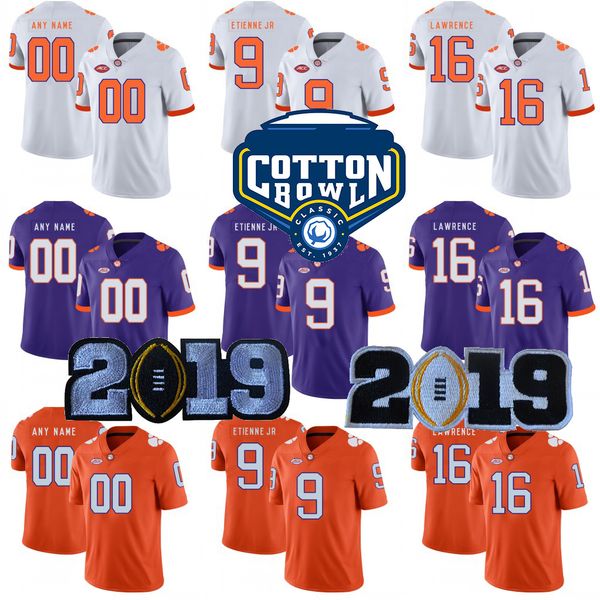

2019 Championships Cotton Bowl Clemson Tigers 9 Travis Etienne Jr 16 Trevor Lawrence Deshaun Watson Ben Boulware College Football Jerseys