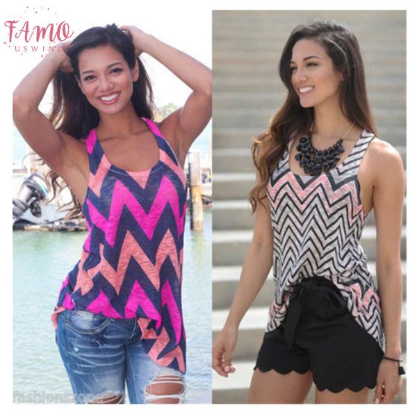 

woman clothes womens summer vest sleeveless shirt ripple casual long tank striped drop shipping, White